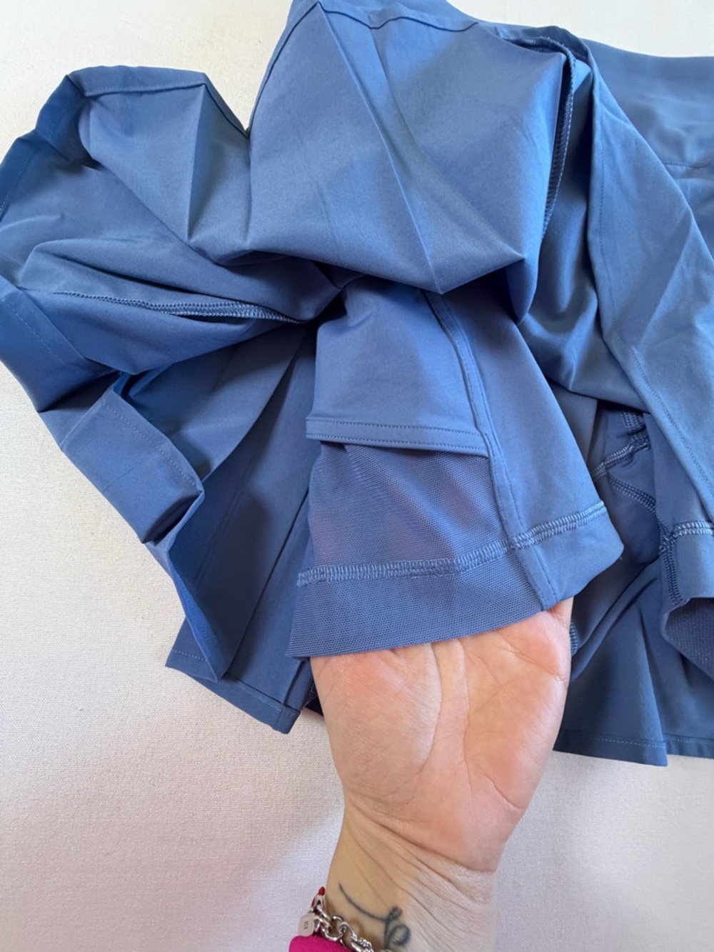 Lululemon Side Pleated Tennis Skirt Oasis Blue Size 6 Athleisure Preppy - Picture 4 of 5